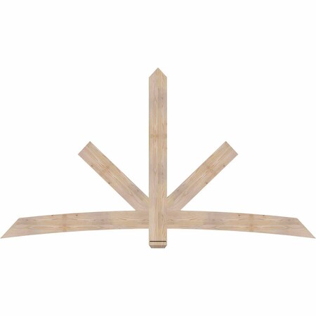 Ekena Millwork Alberta Smooth Timber Gable Bracket, Douglas Fir, 96"W x 52"H x 1 1/2"D x 5 1/2"F, 13/12 Pitch GBW096X52X0206ALB00SDF